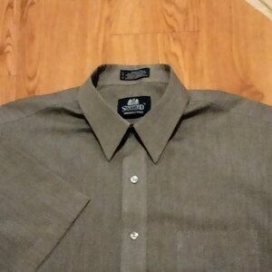 Grey button down dress shirt by Stafford